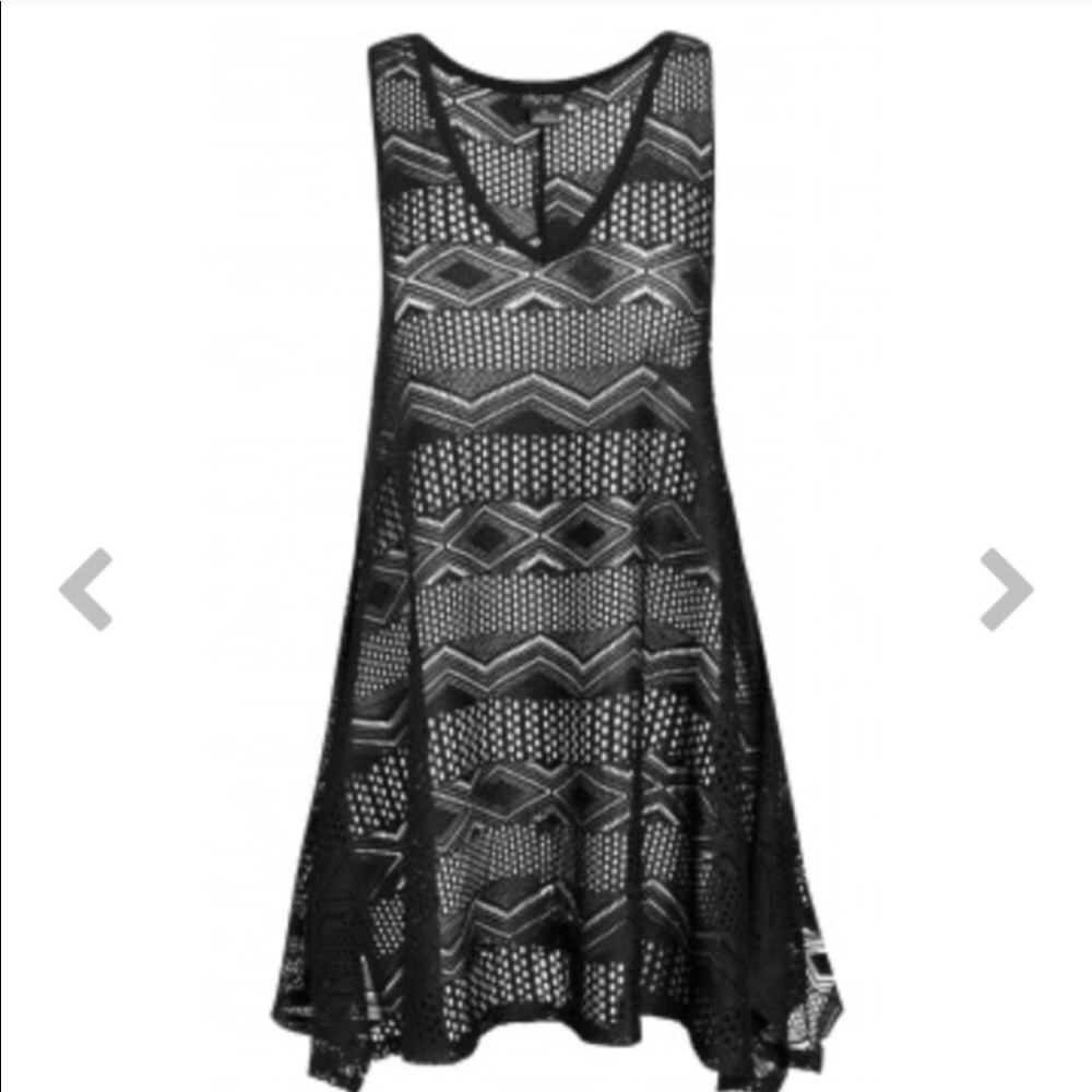 Black Crochet Kaftan | City Chic Size S | Swim
